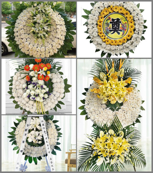 山西晋中灵石县南关镇王家沟村花圈速递
